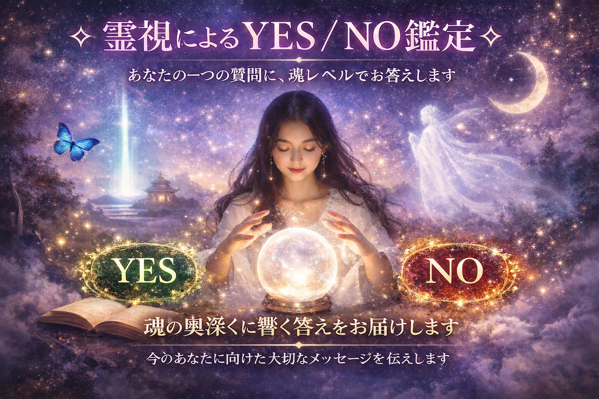 ワンコイン霊視｜YESかNOで即答鑑定します 迷いを断ち切る魂レベルの答えをお届けメッセージ500文字付 イメージ2