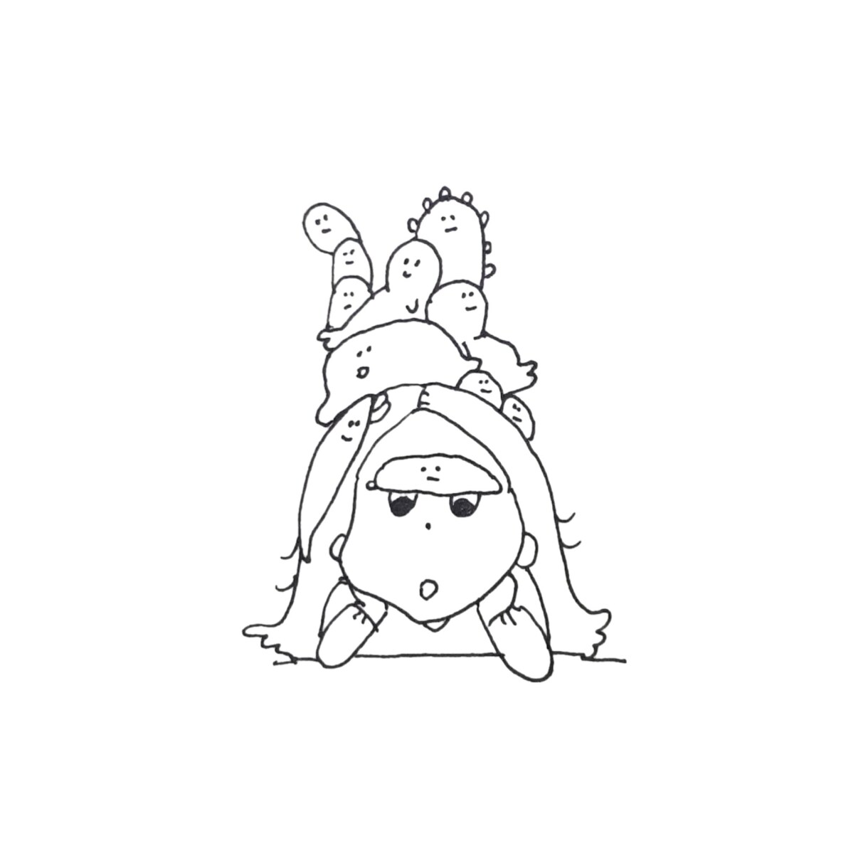 アイコンお悩みのあなた！オリジナルイラスト描きます モノクロのみ！シンプルにあなたをキャラクター化！ イメージ7