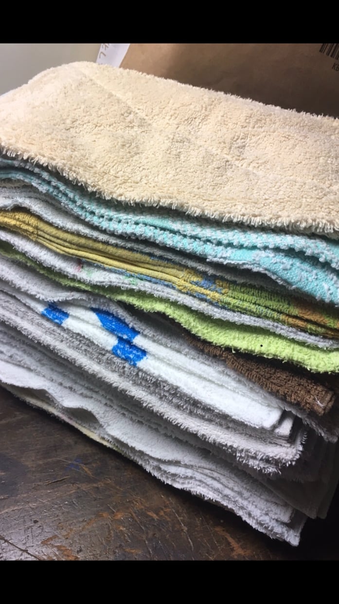 雑巾縫います 学校や幼稚園向けに！古いタオルを雑巾にします。オーダーも可能 イメージ1