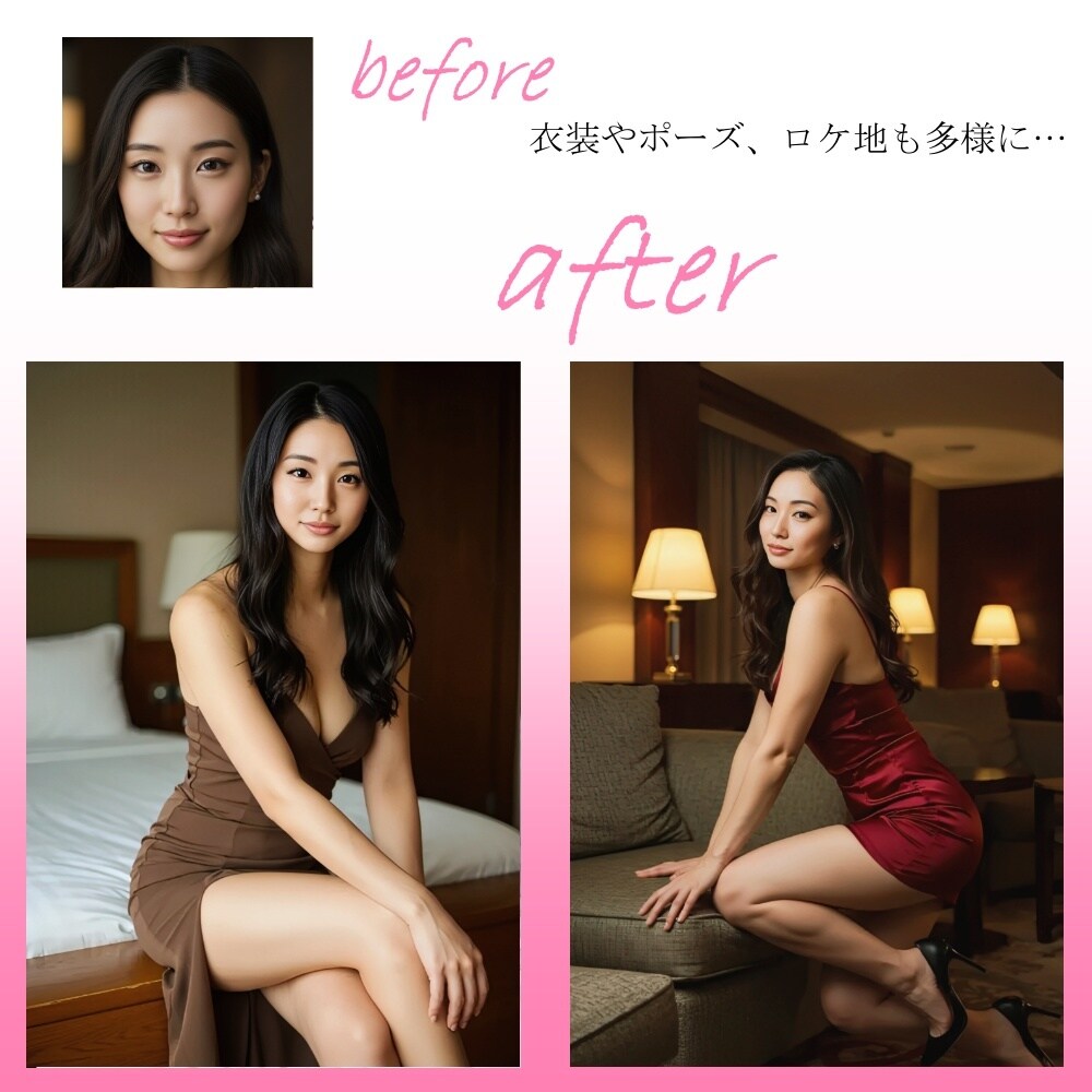 顔写真"だけ"で！映える高品質宣材をAI作成します 【公式採用多数】本人として使える宣材を家にいながらその手に イメージ4