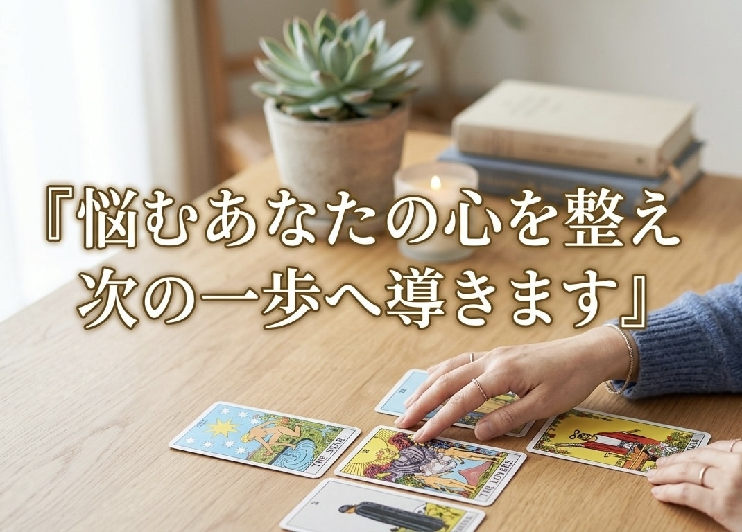悩むあなたの心を整え次の一歩へ導きます 一人で抱え込まずに。タロットが教える今のあなたへのメッセージ イメージ1