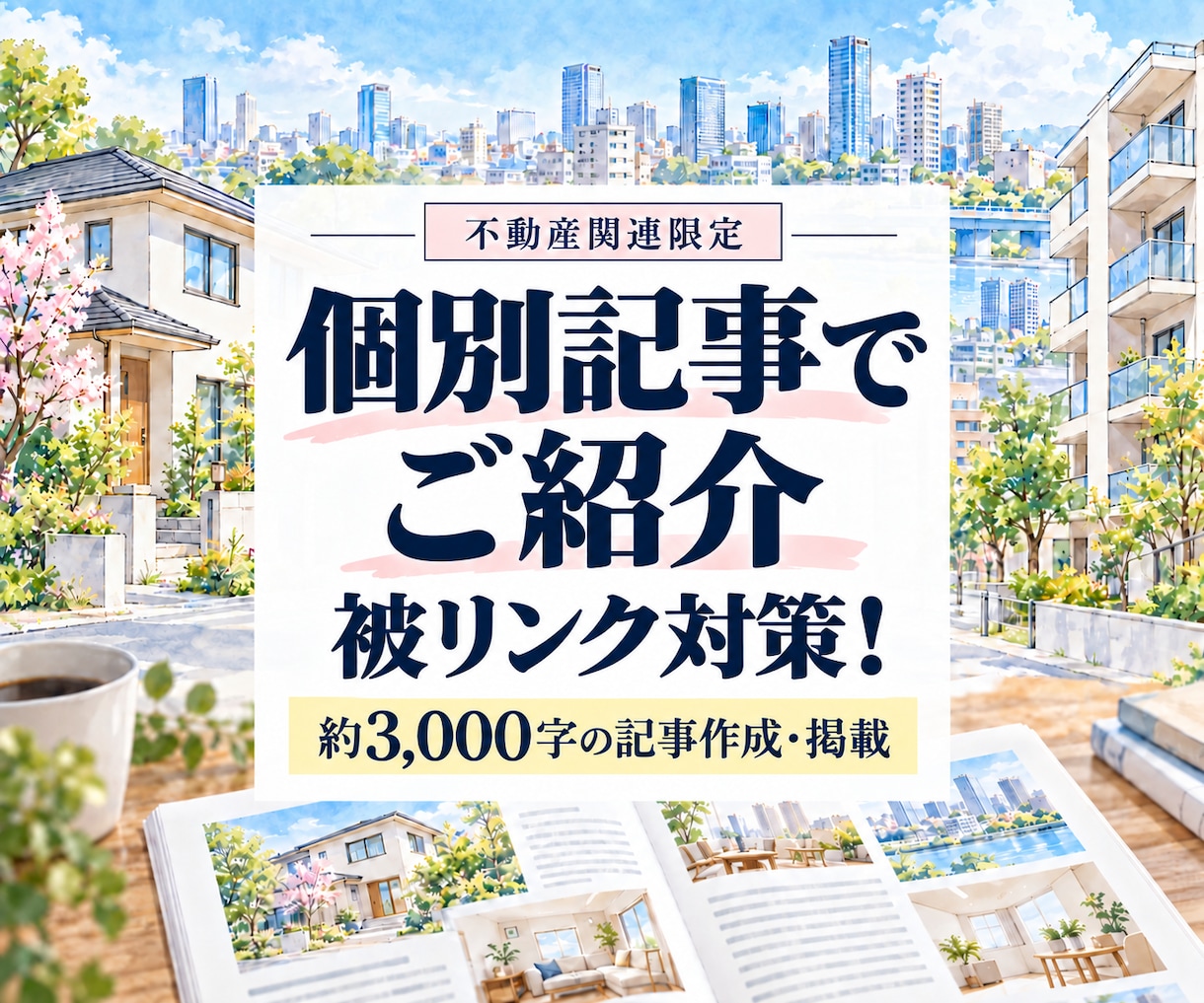 不動産関連｜良い記事作成＋自然な被リンク貼ります 3000字の紹介記事を制作・掲載！外部SEO対策にも！ イメージ1