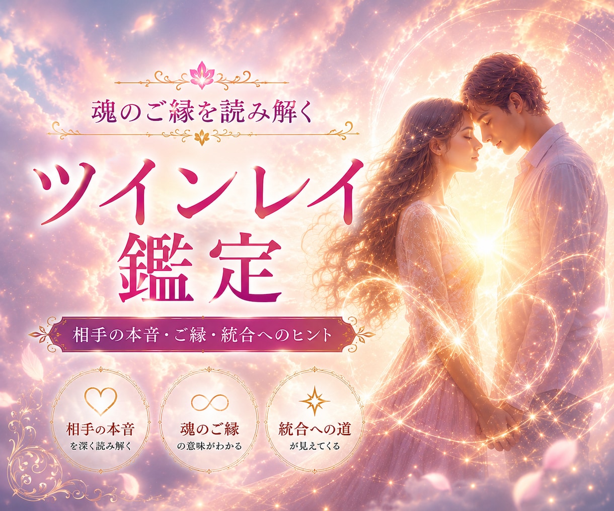 ツインレイ｜魂の再会と統合をサポートします 【電話鑑定】お相手の本音・ご縁・統合への道をお教えします イメージ1