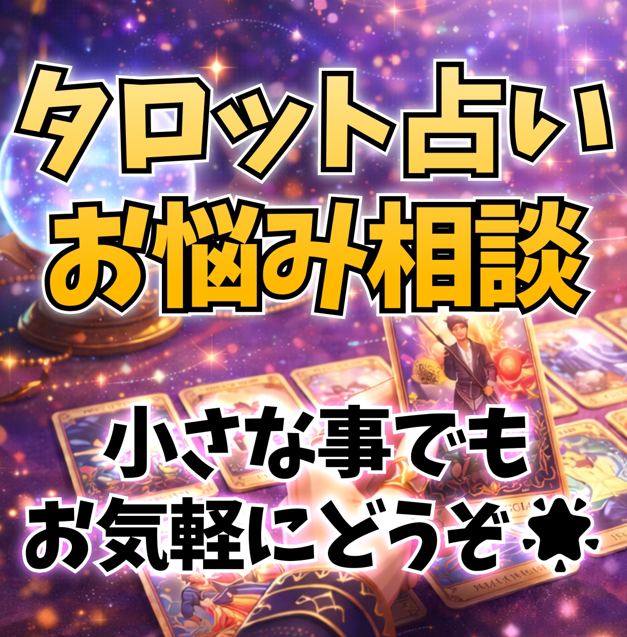 タロット占いでよろず相談事など悩みお聞きします 何かお悩み事がございましたら気軽にご相談下さい。 イメージ1
