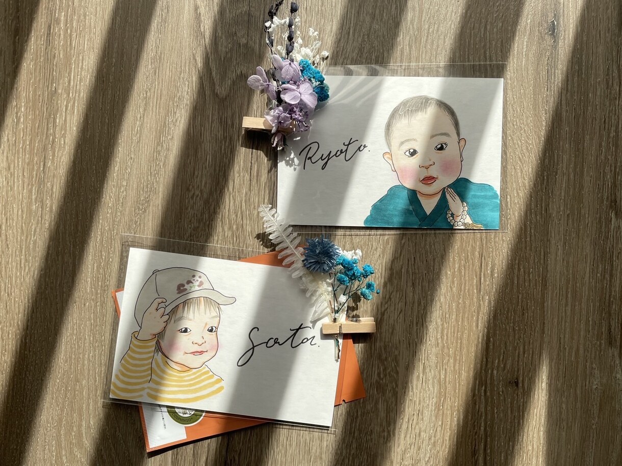 シンプルめの似顔絵描きます プレゼントやお祝いに似顔絵も添えてみませんか？ イメージ3