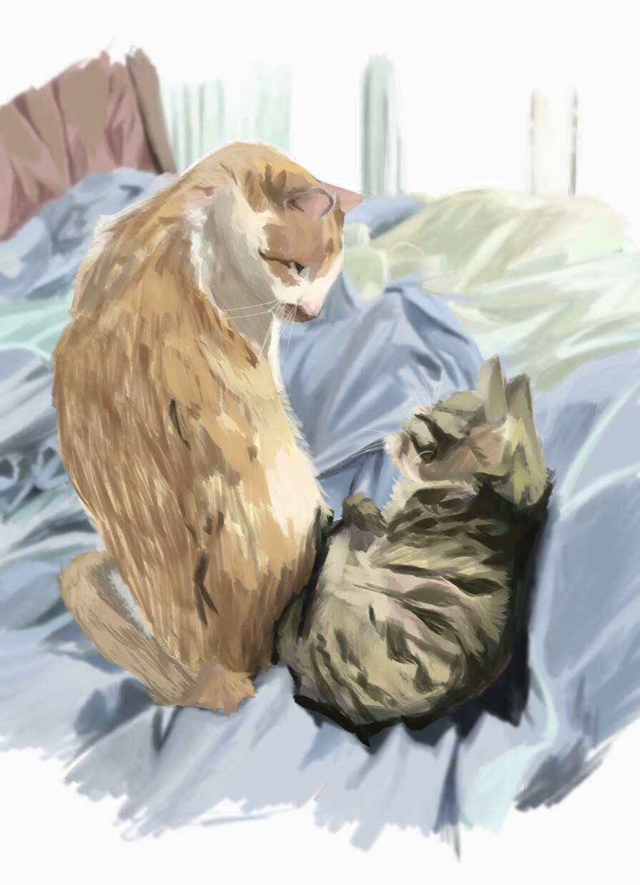 大好きなペットのイラスト描きます 猫や犬等ペットの瞬間をイラストオーダー！ イメージ3