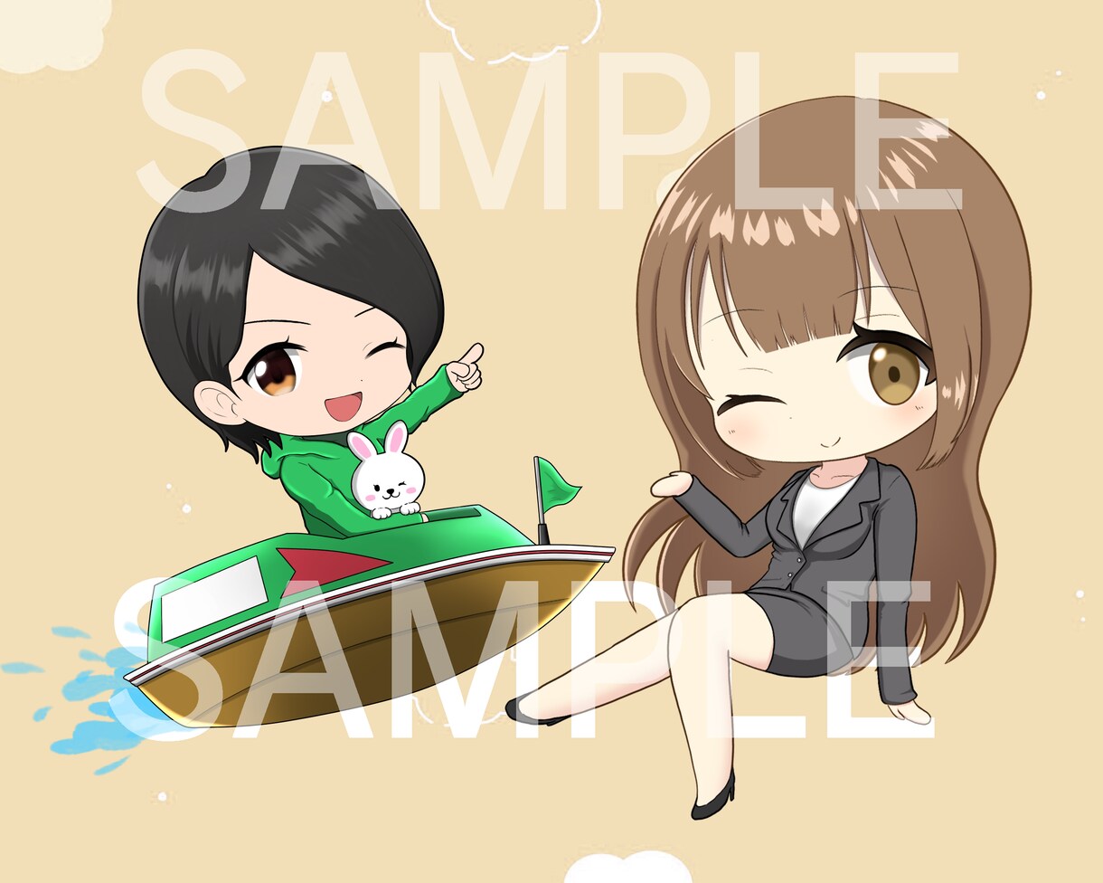 かっこいい&かわいいデフォルメミニキャラ描きます 商用利用代込み、似顔絵デフォルメも得意です◎ イメージ4