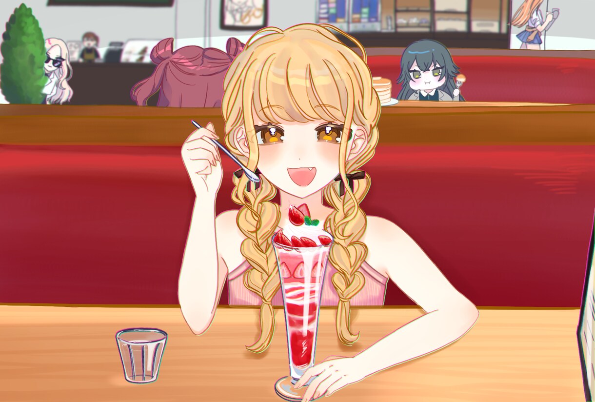かわいい女の子のイラスト描きます 表情差分、衣装差分対応します！お気軽にご相談ください！ イメージ1