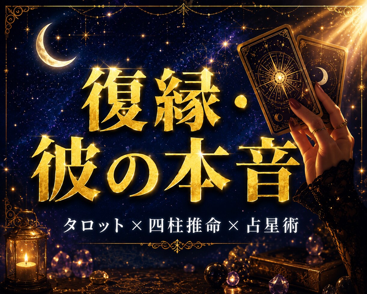 彼の気持ちと今後の展開占います タロット×四柱推命×星占術で不安を安心に変える鑑定 イメージ1