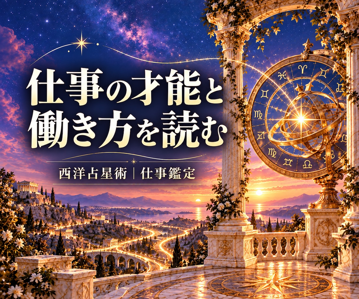西洋占星術で仕事の才能と働き方を占います 今の迷いを整理し、自分に合う仕事の方向性を見つける イメージ1
