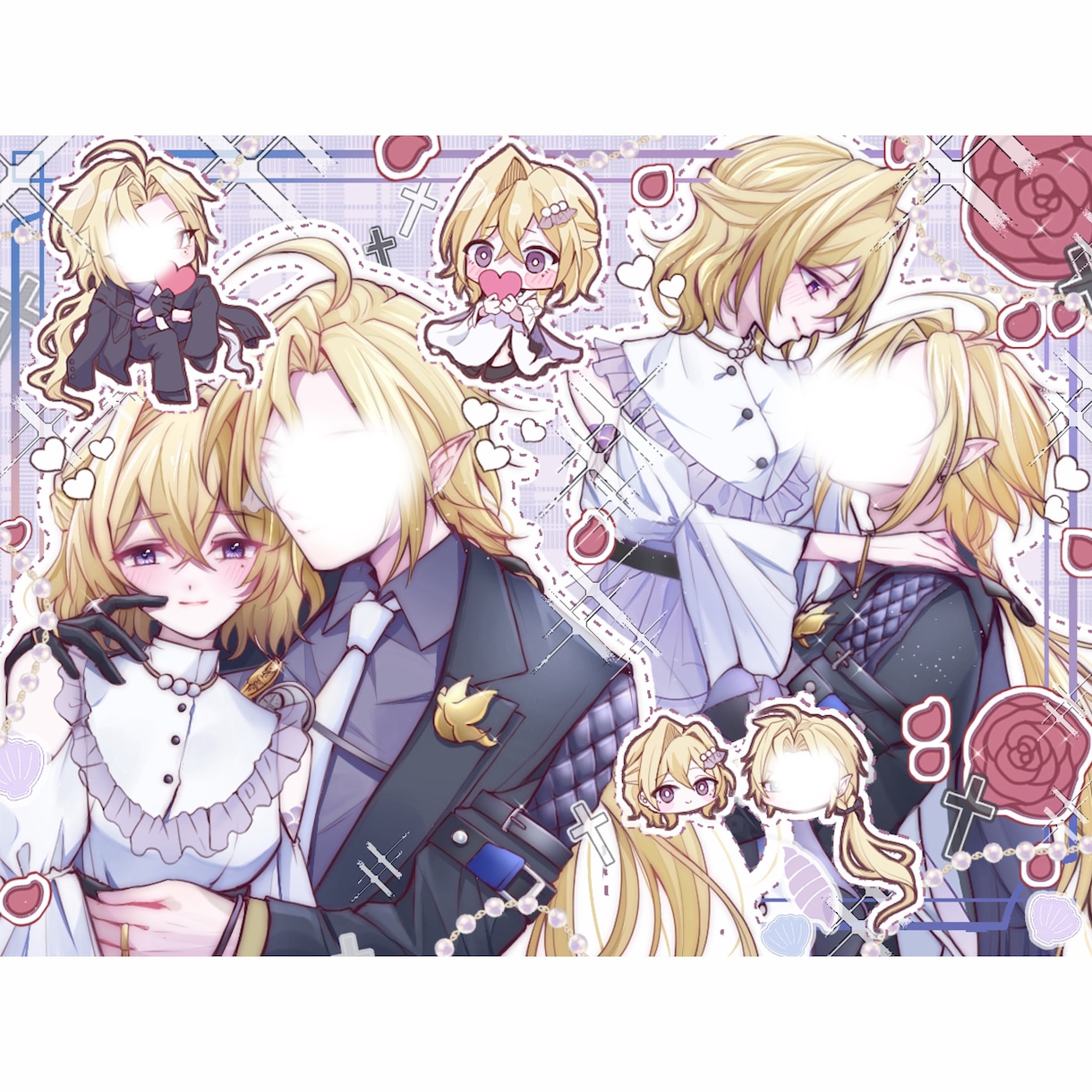 カップルイラストや夢絵、可愛い女の子を描きます ラブラブ＆距離近め！甘々な雰囲気のイラストをお届け♩ イメージ2
