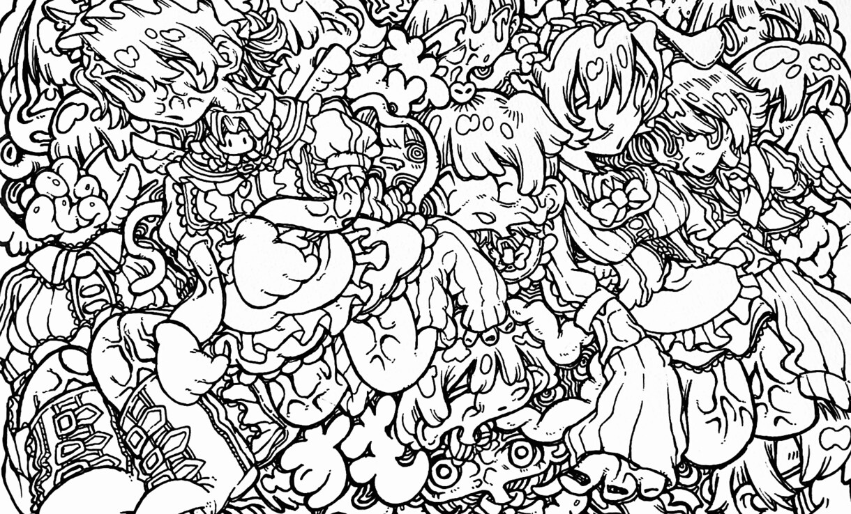少し奇妙な世界観の絵を描きます 少し奇妙でかわいい不思議な世界観 イメージ5