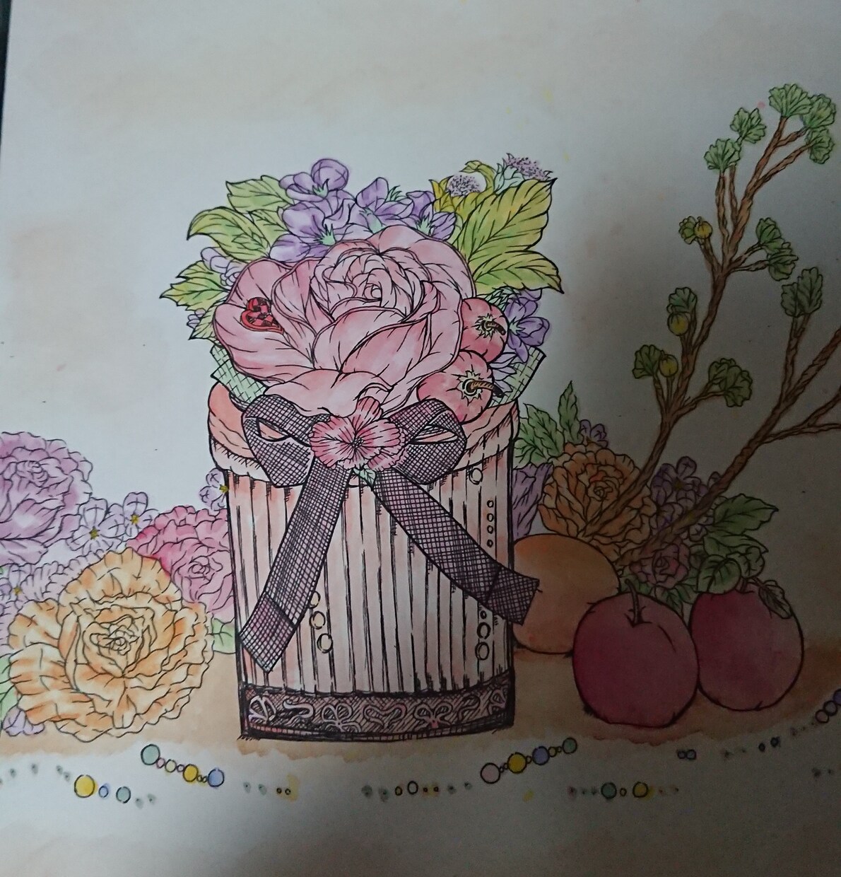 アナログ イラストを描きます 可愛いキャラクター花の絵可愛いものや綺麗なものが好きな人向け イメージ3