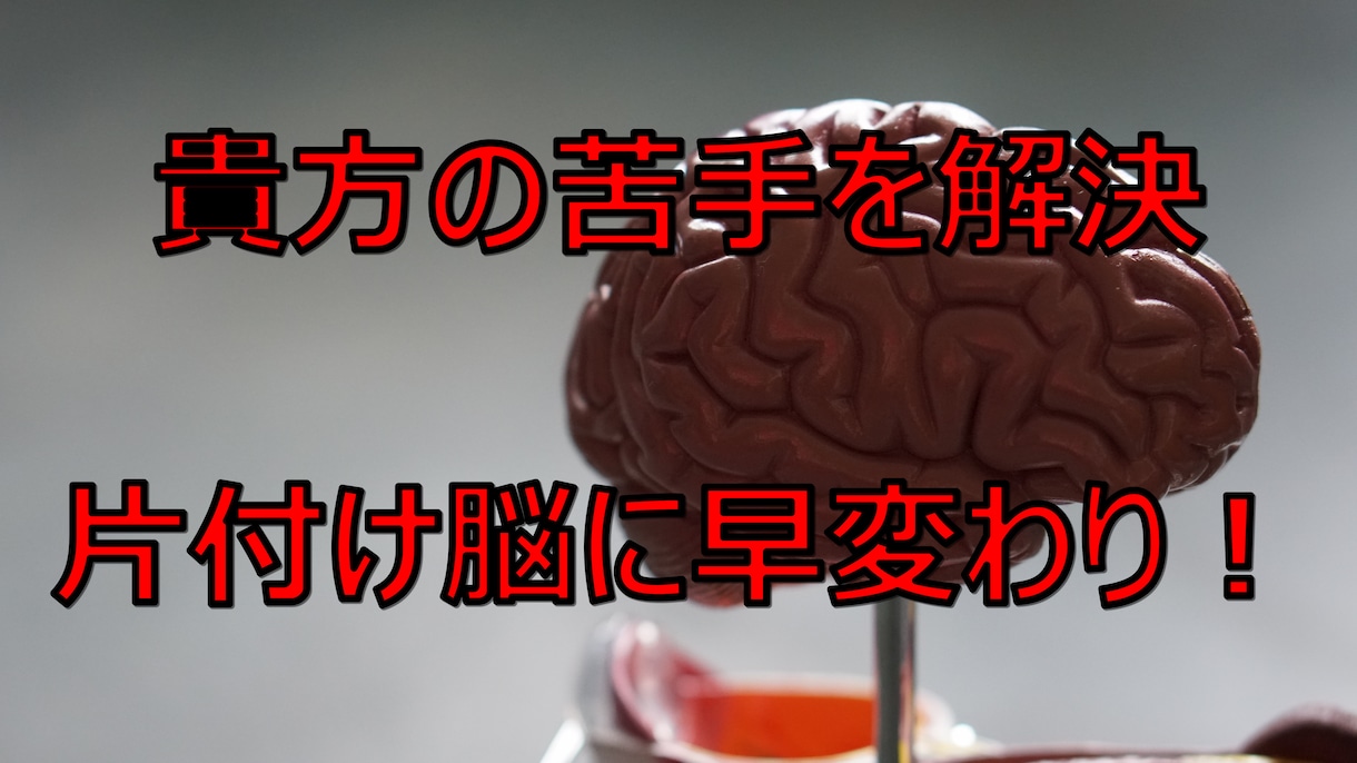 貴方の脳が片付けにおいて苦手な部分を見つけます 部屋を散らかしてしまう原因である脳を鍛えて解決！ イメージ1