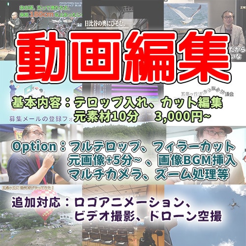 撮影動画の編集を行います ご要望に合わせて、わかりやすくテンポよい動画にします イメージ1
