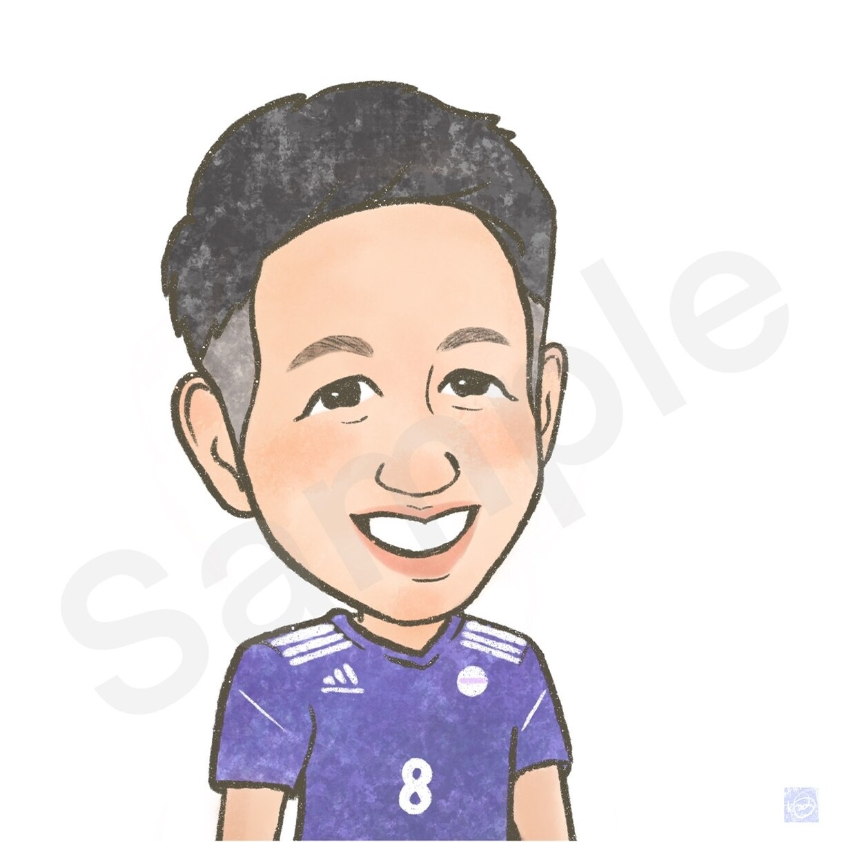プロフィール画像★ほんわかかわいい似顔絵描きます 【先着20件限定価格！】アイコンや記念日のプレゼントに イメージ6