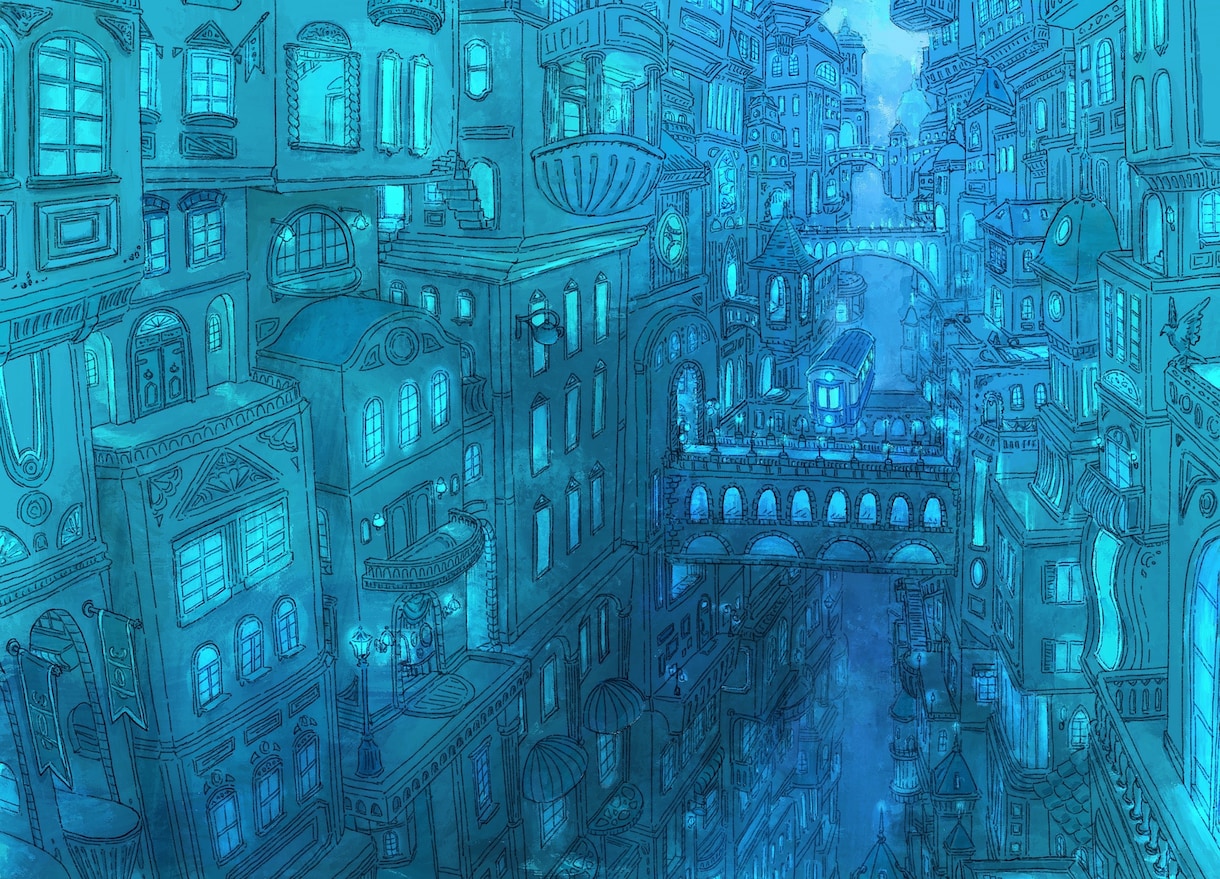 一枚絵を描きます 幻想的な風景・背景を描きます。 イメージ5