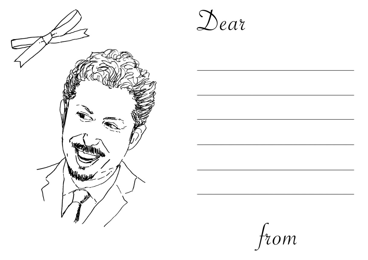 ペン画の似顔絵付きメッセージカードを描きます プレゼントに添える、あなただけの特別な思いを形に イメージ1