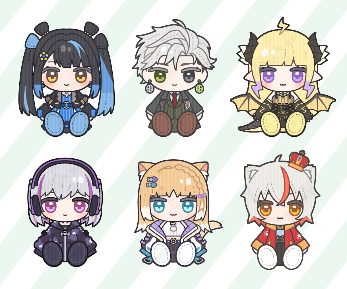 配信者様のぬいぐるみイラストお描きします Vtuber様・Vライバー様向けのイラスト イメージ1