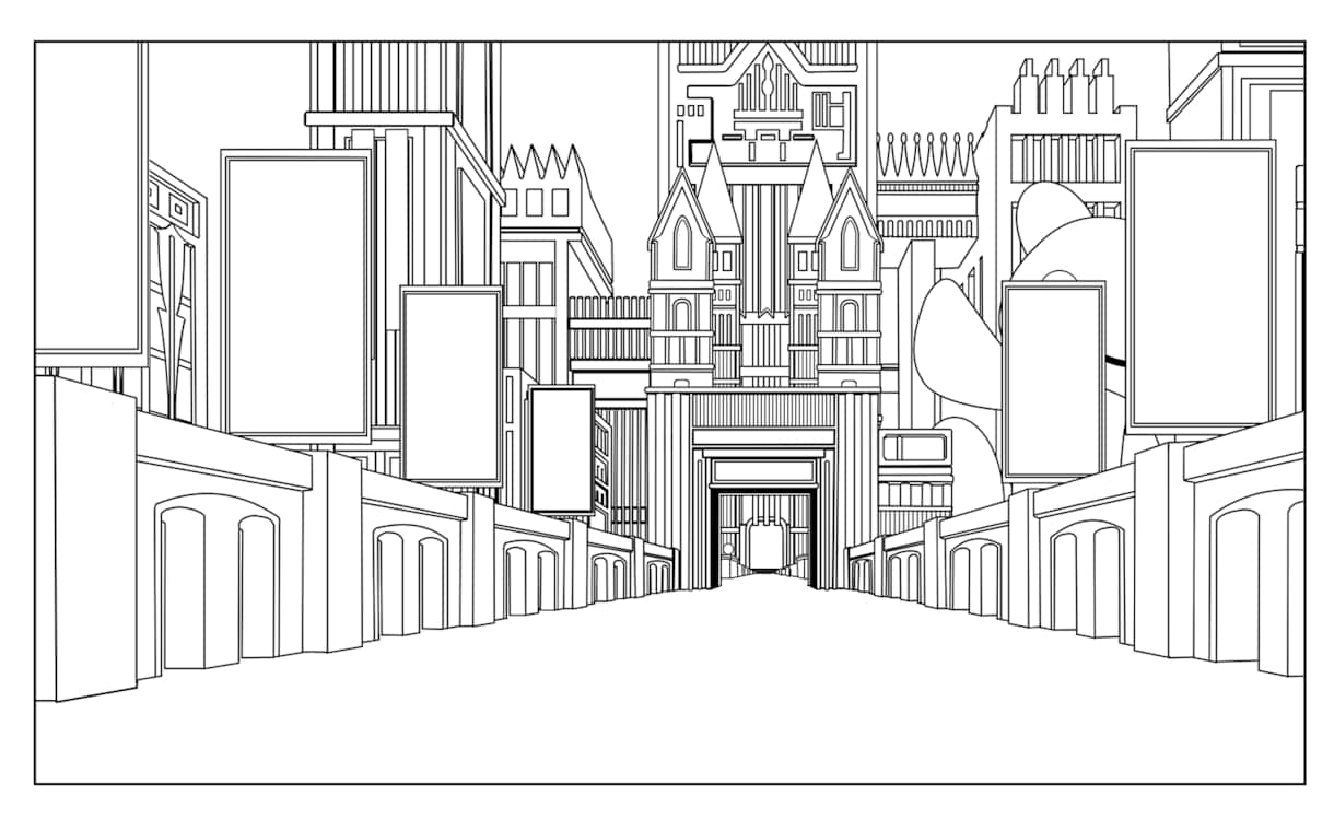 風景を白黒メイン（カラーOK◎）でお描きします 名所・旧跡・町並み・日常の景色を漫画の背景チックに描きます イメージ6