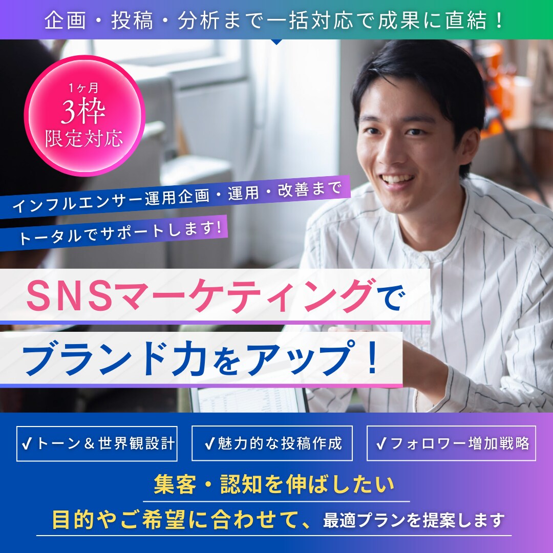 Instagram運用まるごと代行します 企画・投稿・分析まで一括対応で成果に直結！ イメージ1