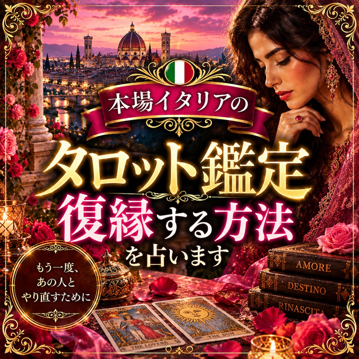 本場イタリアのタロットで復縁する方法を占います もう一度あの人とやり直すためのメッセージ イメージ1