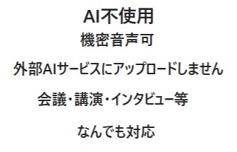AI不使用で音声を文字起こしします 動画音声から機密性の高い音声まで人の手で丁寧に文字起こし イメージ1