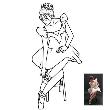 シンプルでお洒落なイラスト描きます お写真を元に似顔絵イラストをお描きします！ イメージ1
