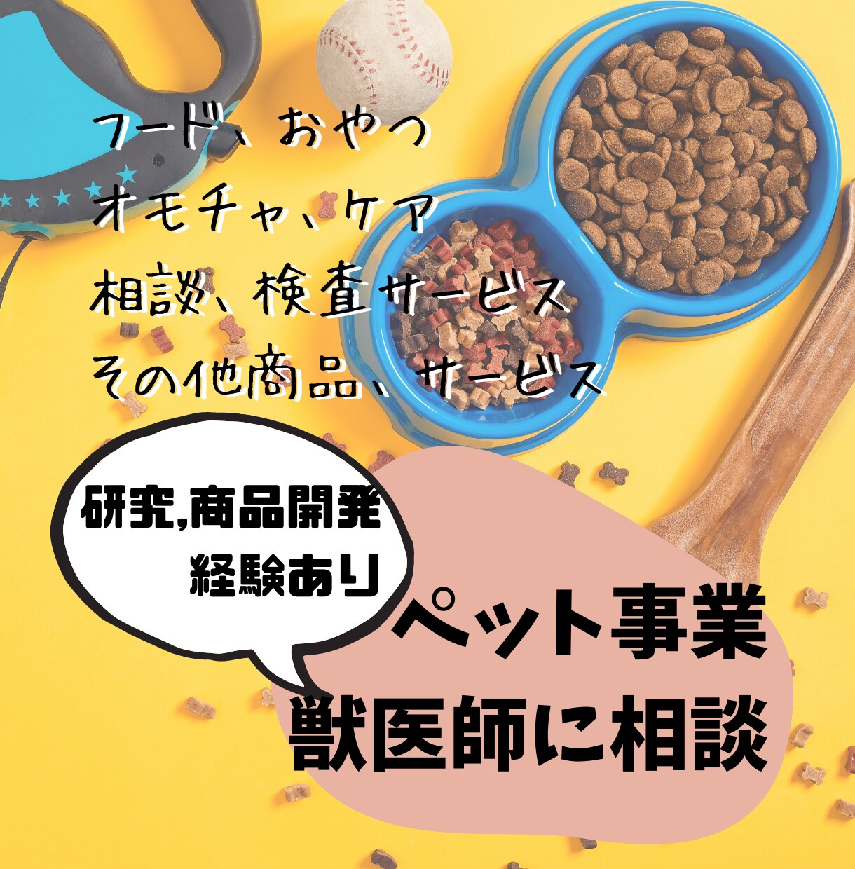 ペット向け商品開発、サービス、経営の相談乗ります　事業・経営・起業コンサルティング　事業開発、動物病院経営経験がある臨床獣医師がアドバイス　ココナラ