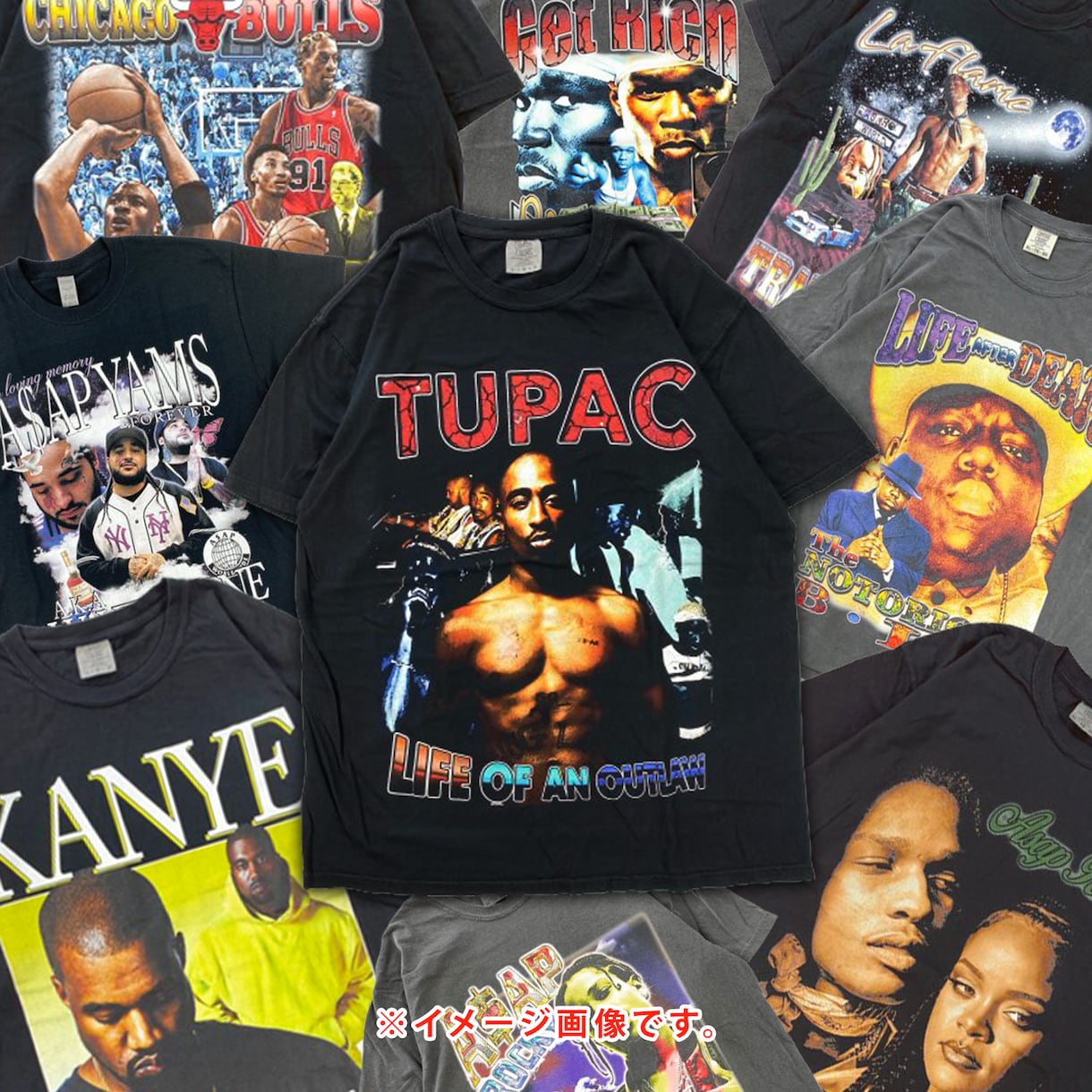 実績多数！ラップTシャツ・ヴィンテージT作ります ラップTシャツ・アメカジ風デザイン・ヴィンテージTシャツ イメージ3