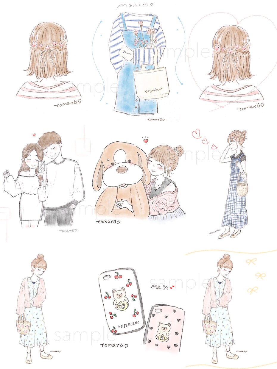 アナログ〇﻿ほんわかイラスト︎︎〇描きます SNSのアイコン、プレゼントにオススメです¨̮ イメージ3