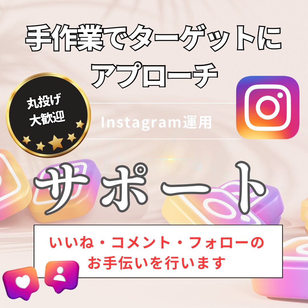 Instagram運用を行います 丸投げOK！完全手作業でターゲットにアプローチ！ イメージ1