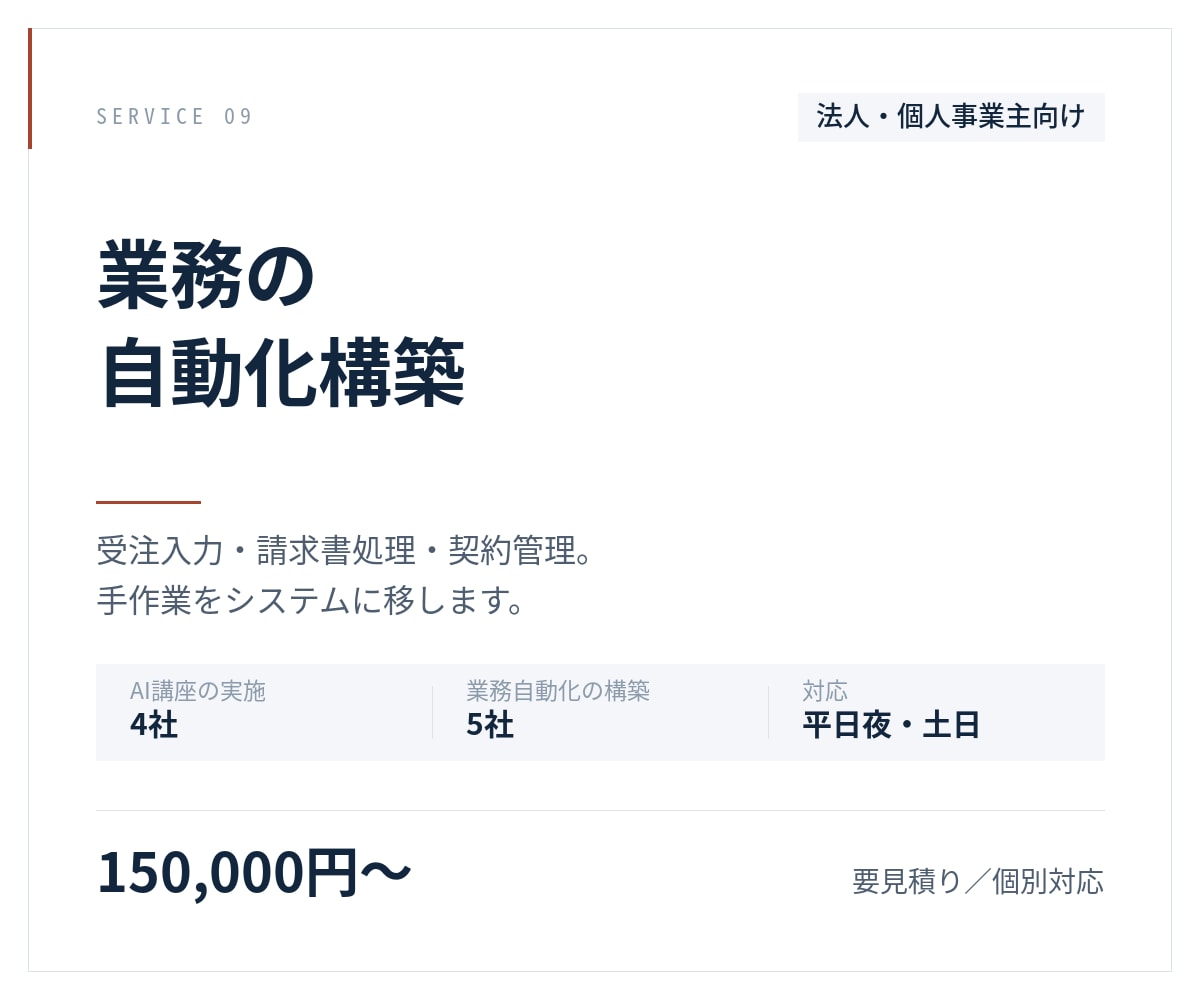 業務の自動化システムを構築します 受注入力・請求書処理などを自動化 イメージ1