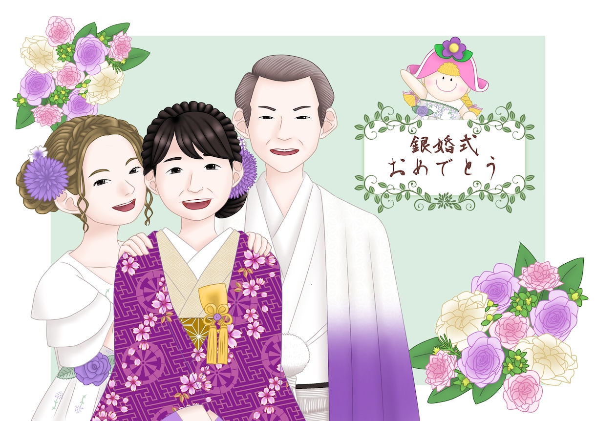 ほんわかした似顔絵お描きします 【限定5件】お試し価格で思い出を♡お祝いのプレゼントにも！ イメージ1