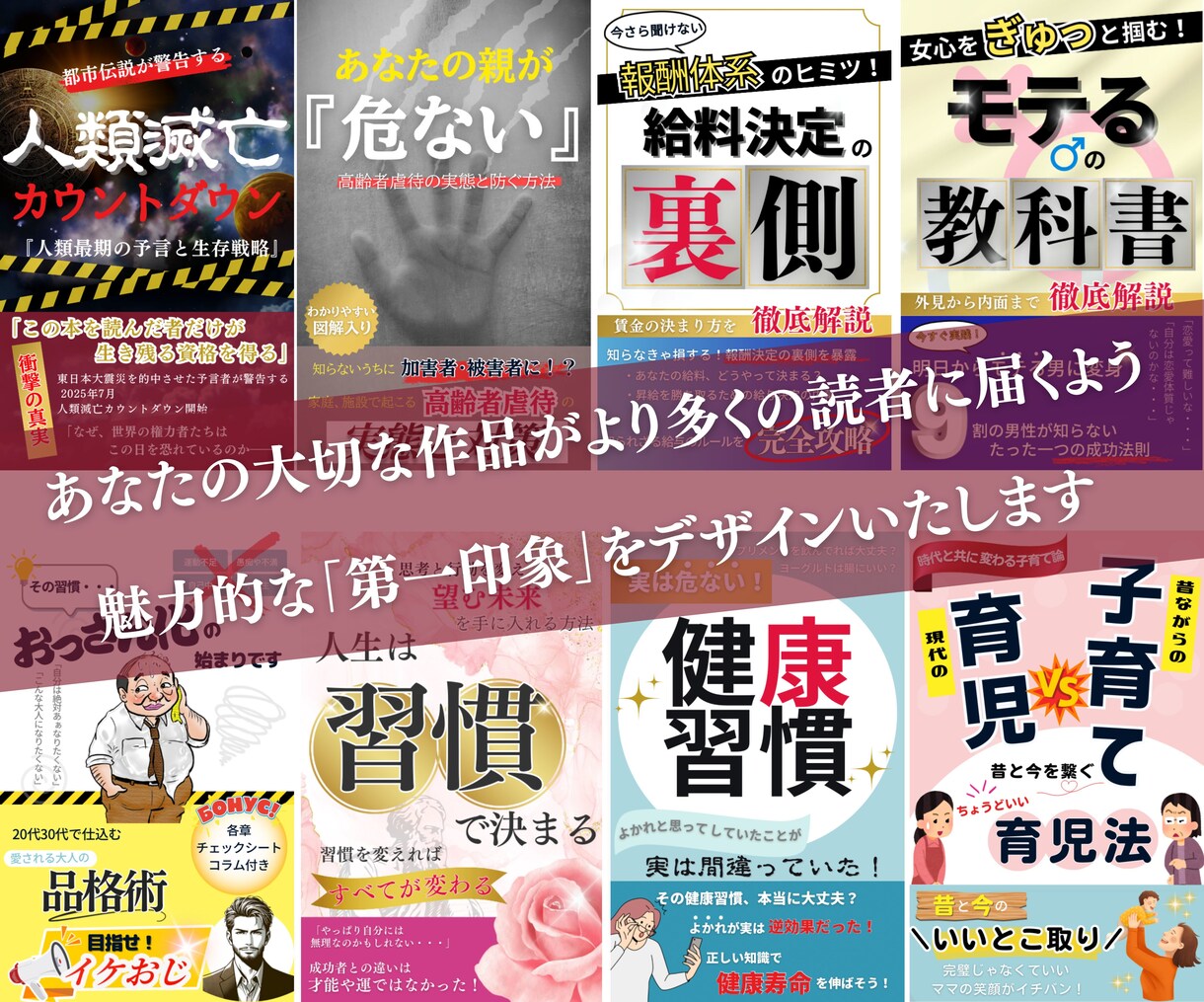 Kindle書籍表紙作ります 内容の魅力を一目で伝える表紙をお届けします イメージ2