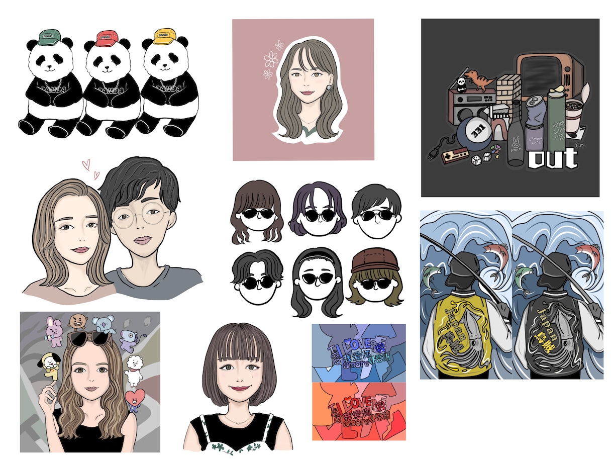 個性的なイラストや似顔絵、デザイン描きます ご希望に忠実に、あなただけのイラストを描きます！ イメージ1