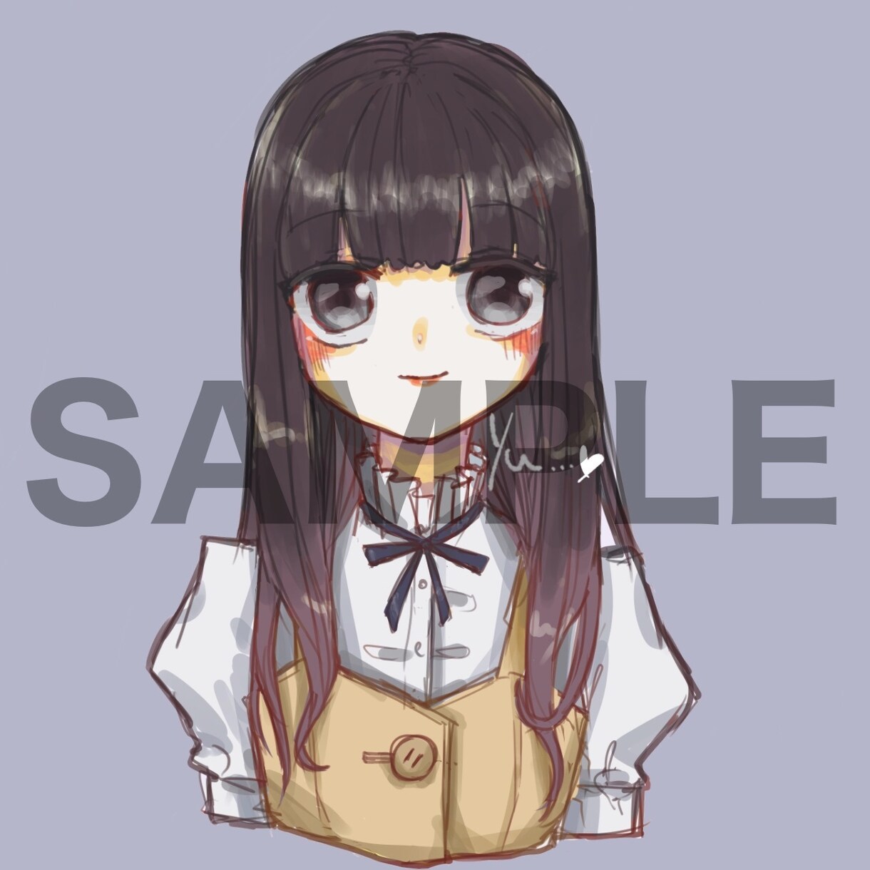 低予算でSNSアイコンを描きます 小物をつけても1000円！まずは相談してください！(^^) イメージ1