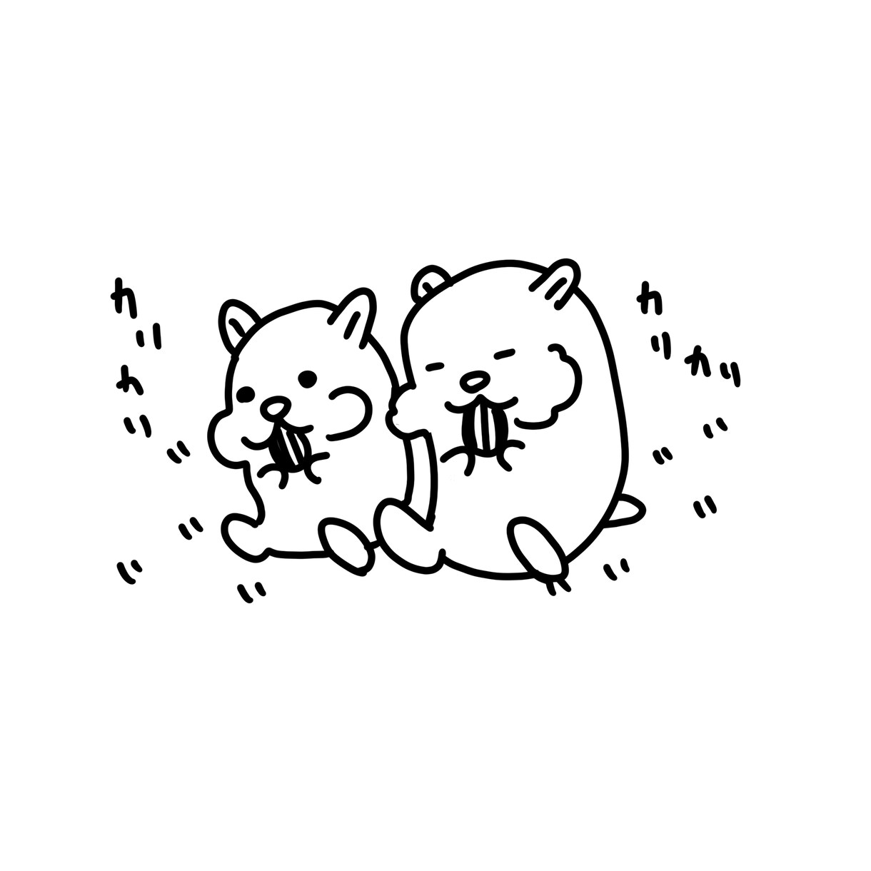 シンプルな線画イラストを描きます ちょっと笑える可愛い絵を描きます＊動物も可！ イメージ4