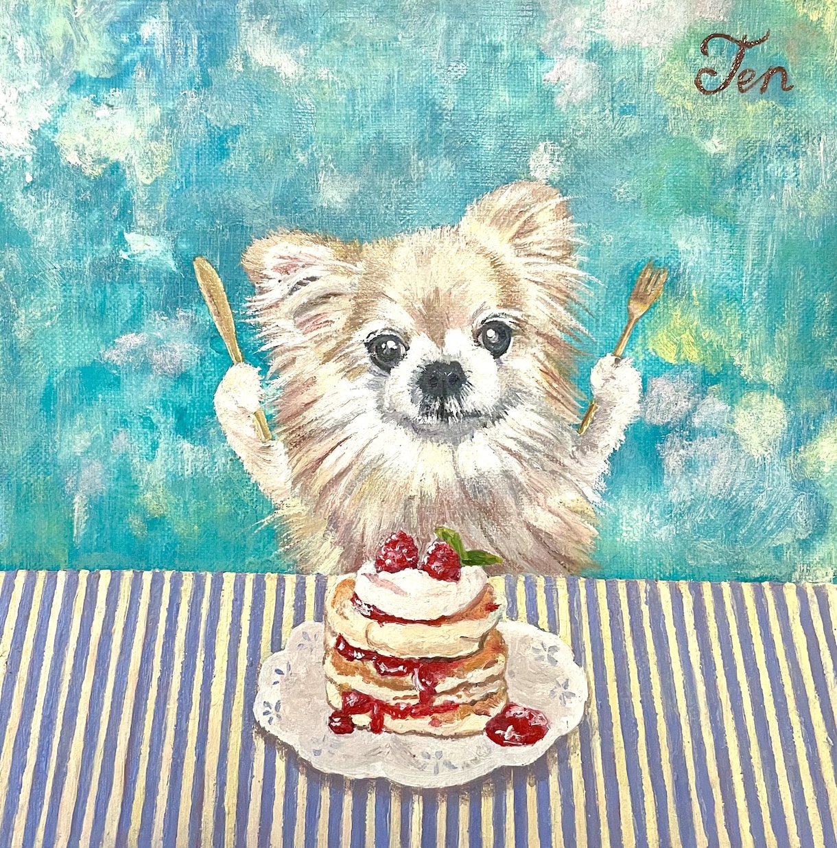オーダーメイドで油絵のペットをお描きします 色鮮やかで温かみを感じるとっておきの1枚をお届けします イメージ2