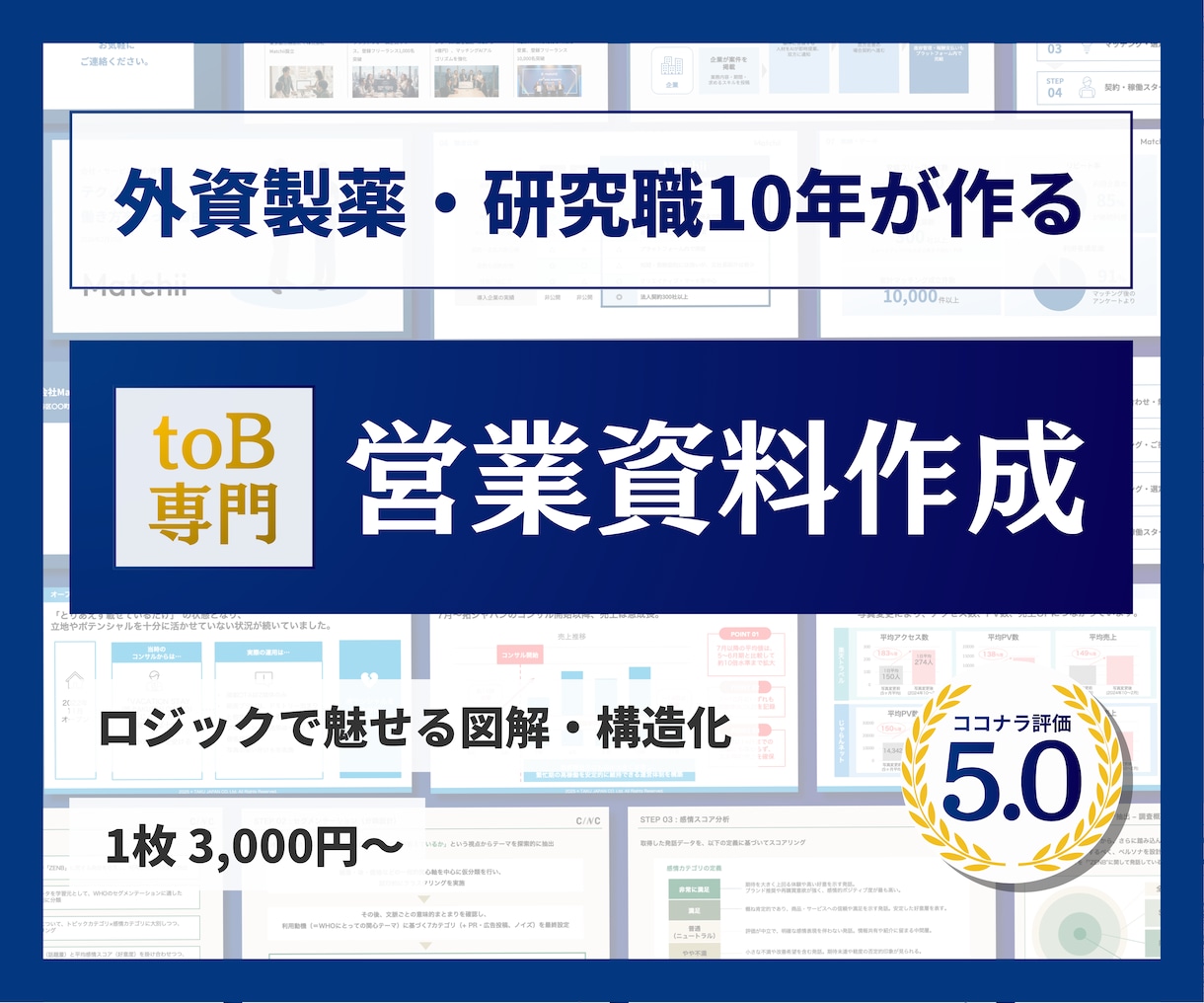 元外資製薬・研究職が成約に導く営業資料作成します 専門的な内容をロジックで図解・構造化 イメージ1