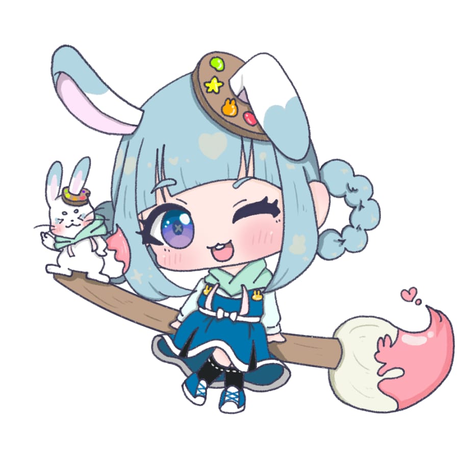ゆるゆるミニキャラのアイコンを制作します クレヨン調の線画と水彩風の優しい色合いのふわふわイラストです イメージ5