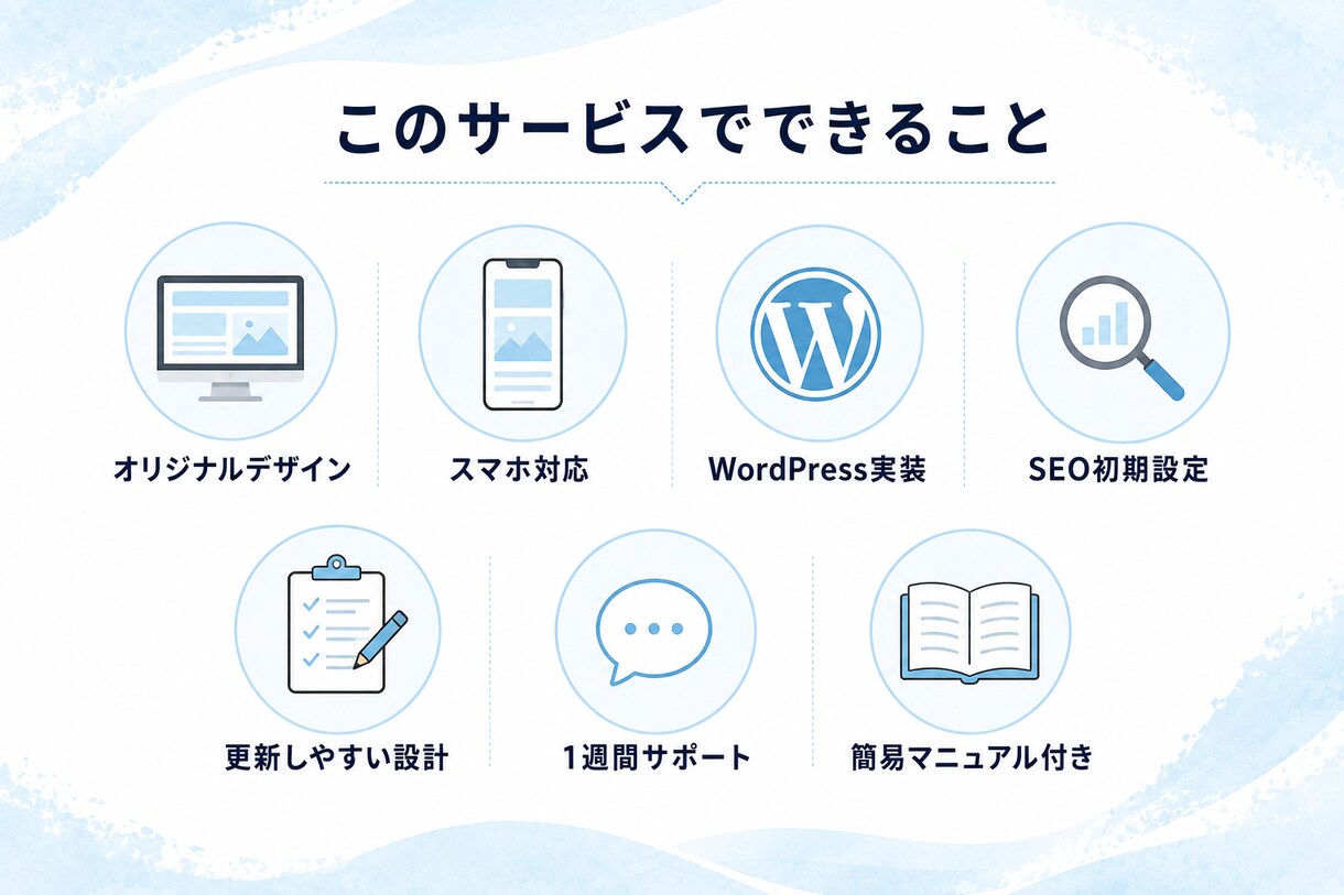 初めてのホームページ制作を丁寧にお手伝いします 丸投げで完成！デザイン性を感じる清潔感のある イメージ3