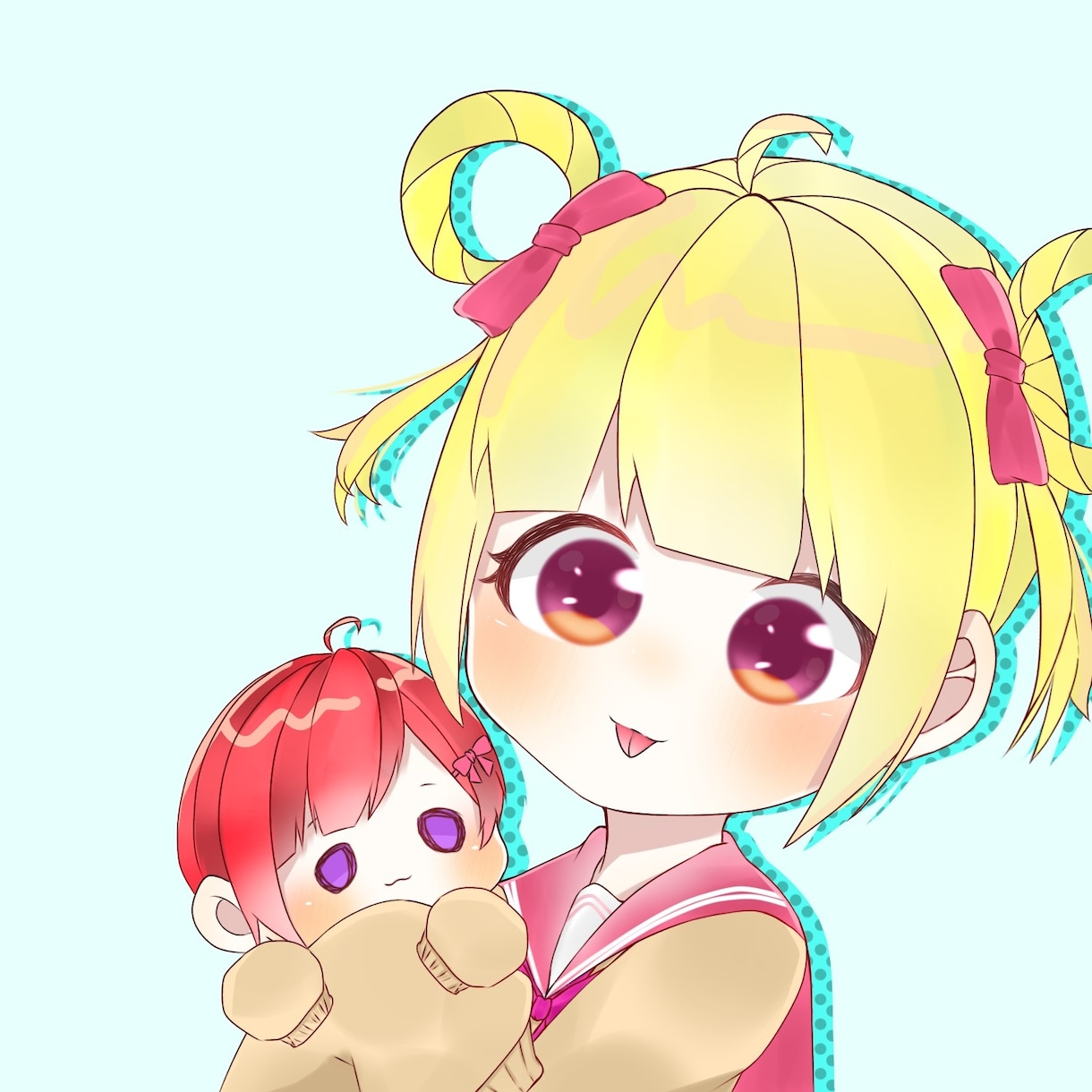 女性の方必見！可愛いイラストを制作します 好きな人とのペア画や、友人へのプレゼントにおすすめです☆ イメージ2