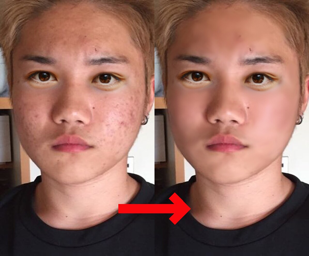 写真加工であなたの肌を美しくします きれいな肌の自分の写真をソーシャルネットワークへ投稿！ イメージ4