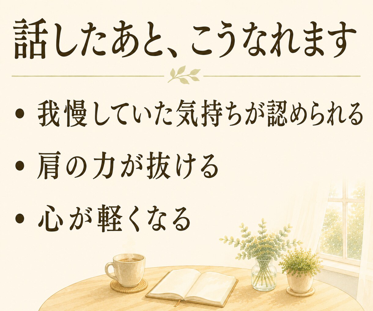 人間関係の悩み、癒し声で聴きます 人間関係の愚痴、否定せず癒し声で聴きます イメージ3