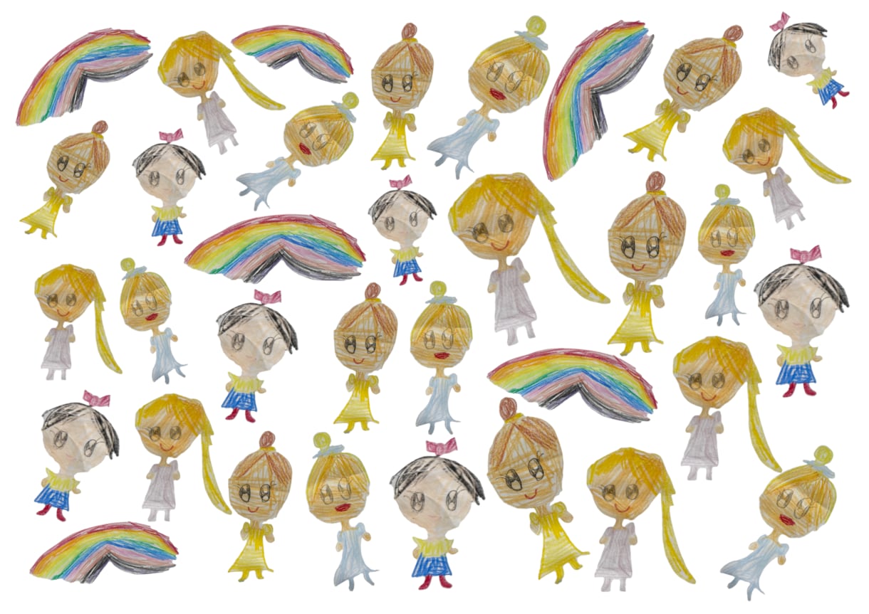 お子さまの絵をデザインペーパーにします 思い出の絵をそのままにしておくのはもったいない イメージ1