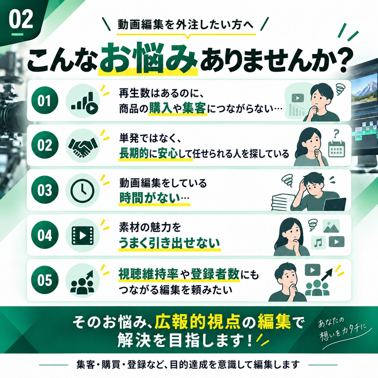 素材尺15分OK★Youtubeの動画編集をします 有名イベントや企業、東京都等★実績多数のプロが丁寧に対応!！ イメージ3