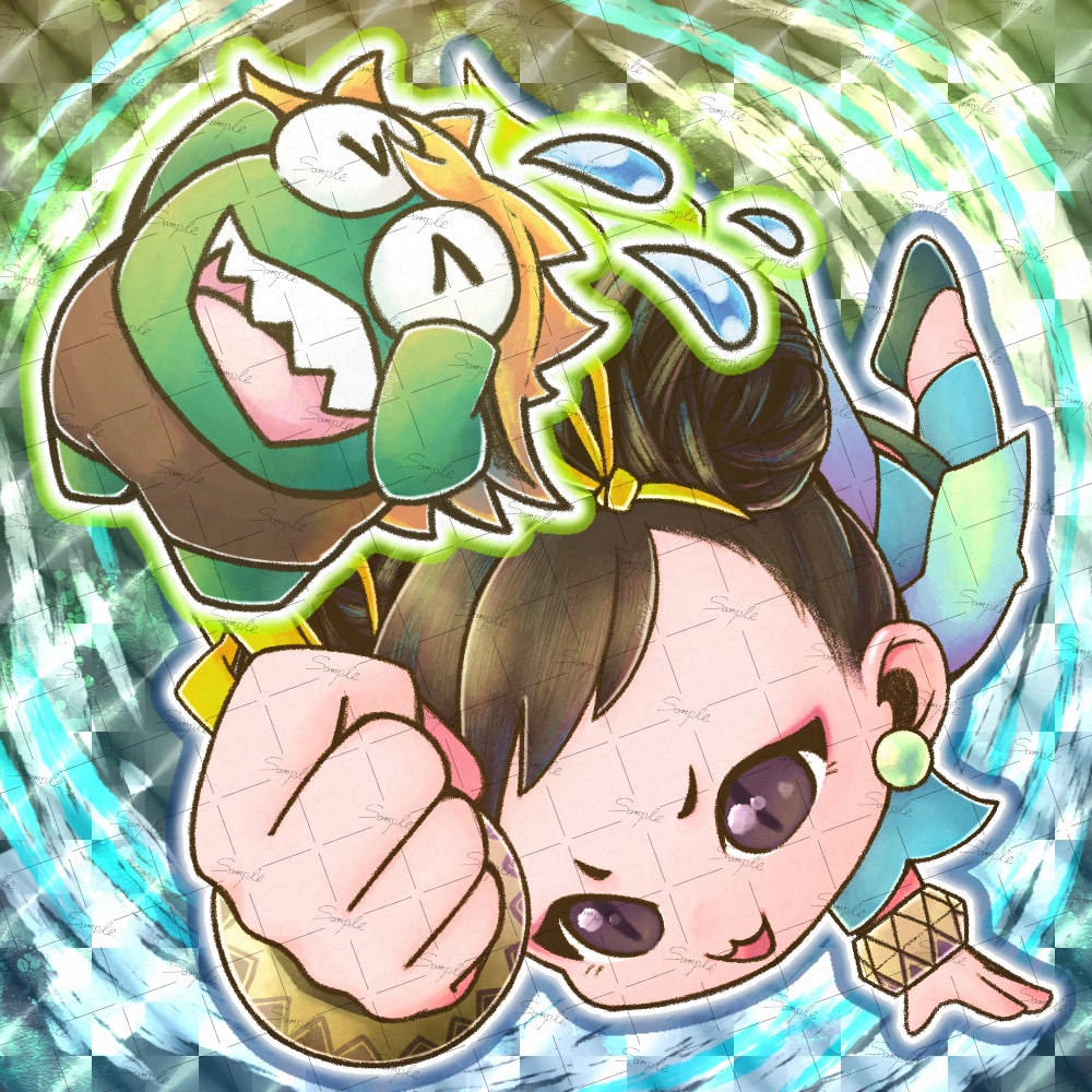 限定価格！スーパーデフォルメイラスト制作します グッズ・配信用・細部の描き込み・ダイナミックな構図が得意です イメージ2