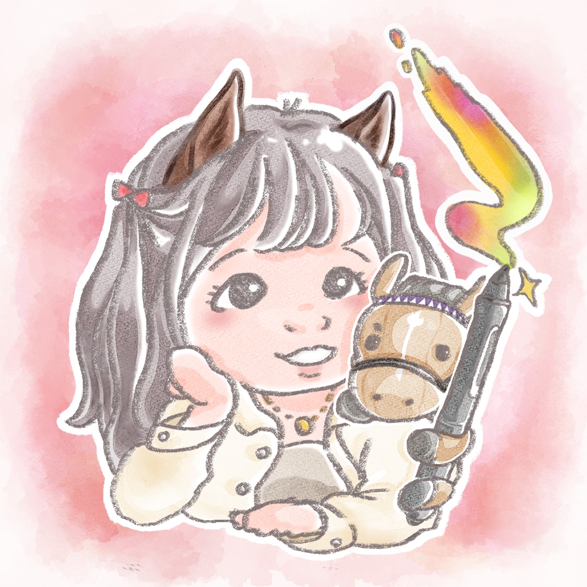 アイコンにも！ふんわり可愛くキャッチーに描きます キャンバスプリント、プレゼントに最適！ イメージ5