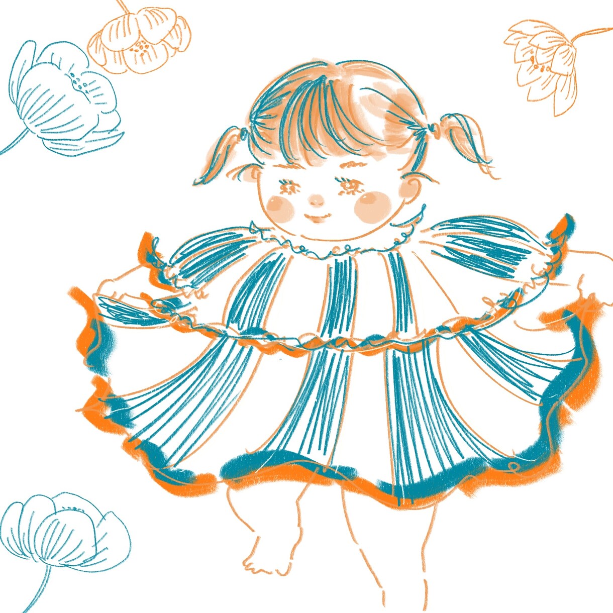 植物モチーフの絵本のようなイラストをお描きします 絵本のようなメルヘンな雰囲気のイラストです。 イメージ3